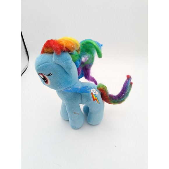 Ty Sparkle My Little Pony 2014 Blue 8" Plush Rainbow Dash - Picture 1 of 6
